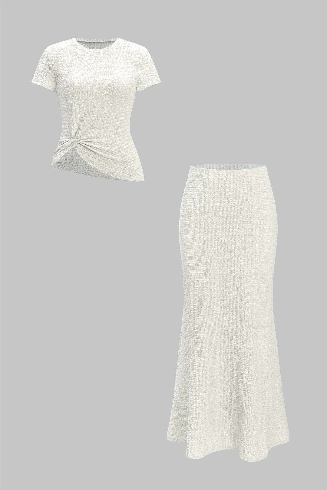 Twist Knot Tank Top And Skirt Set