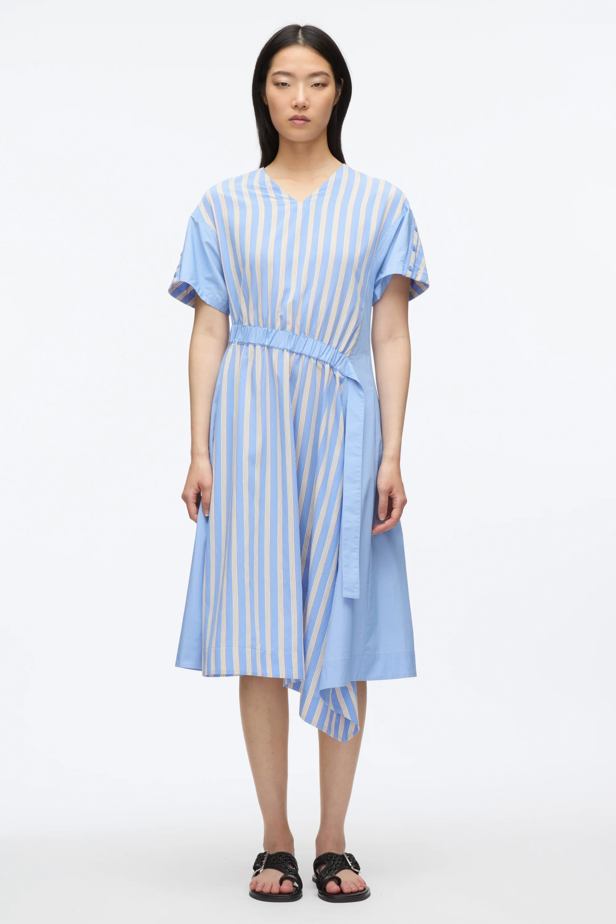 V Neck Dress with Elasticated Waist
