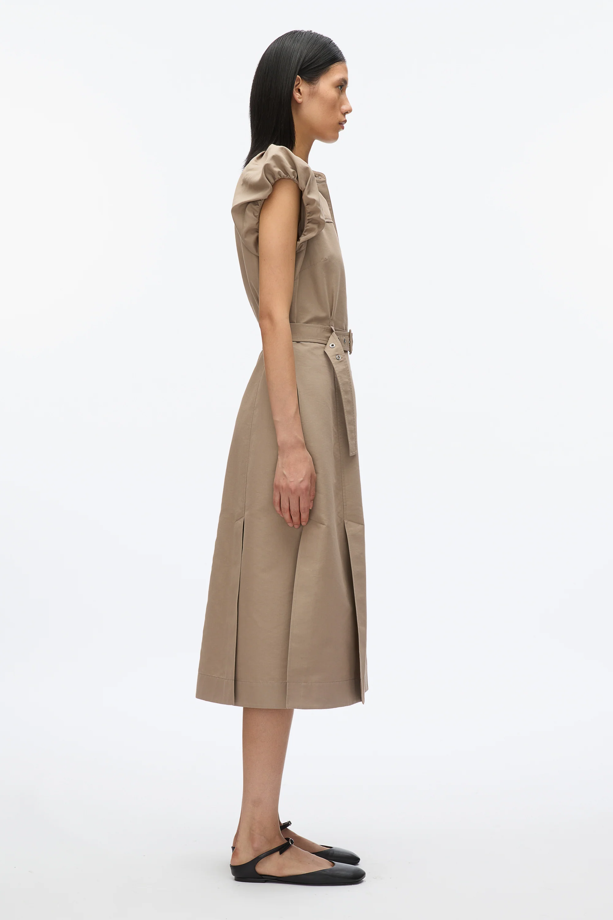 Cloud Sleeve Shirt Dress