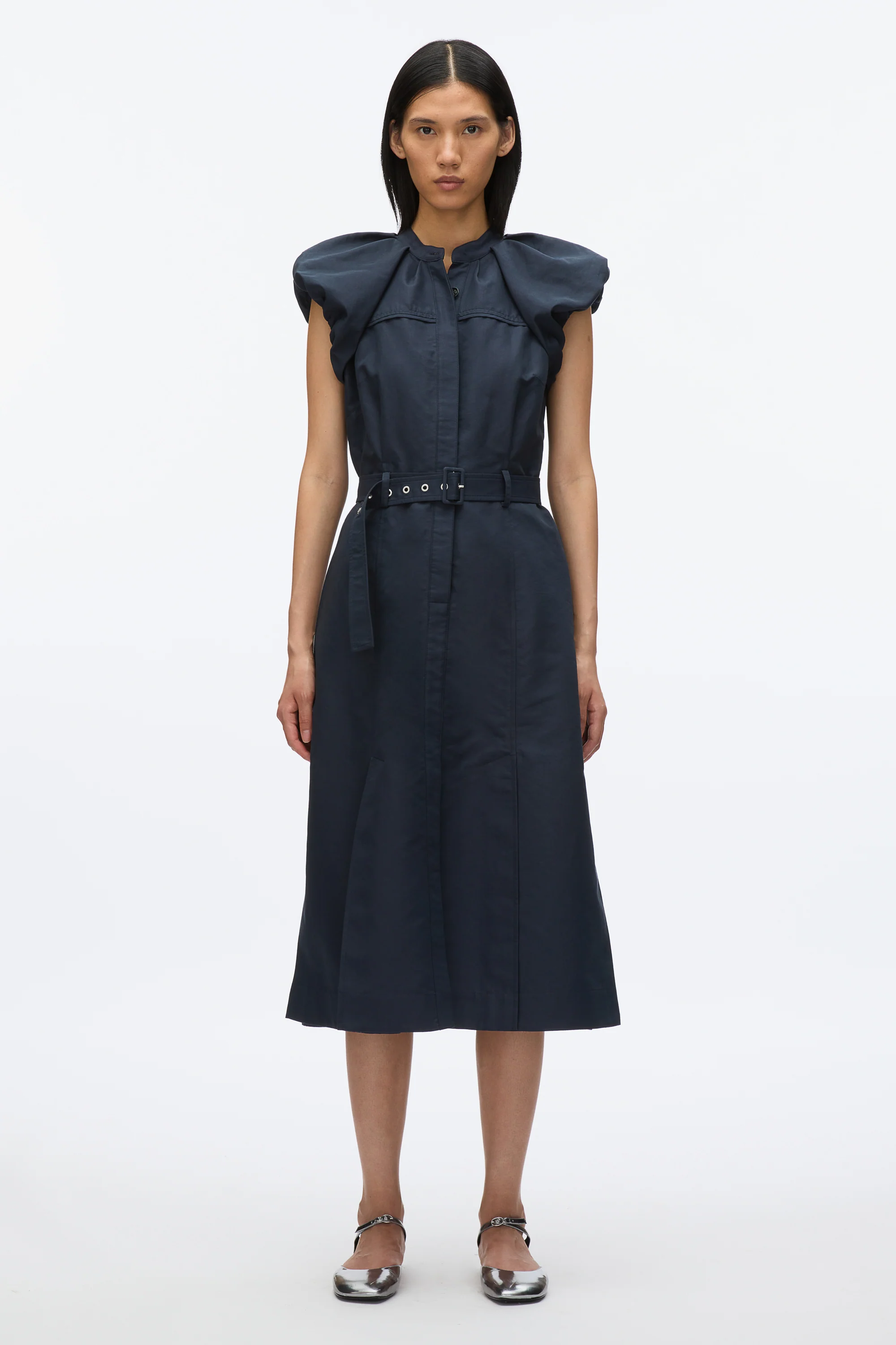 Cloud Sleeve Shirt Dress