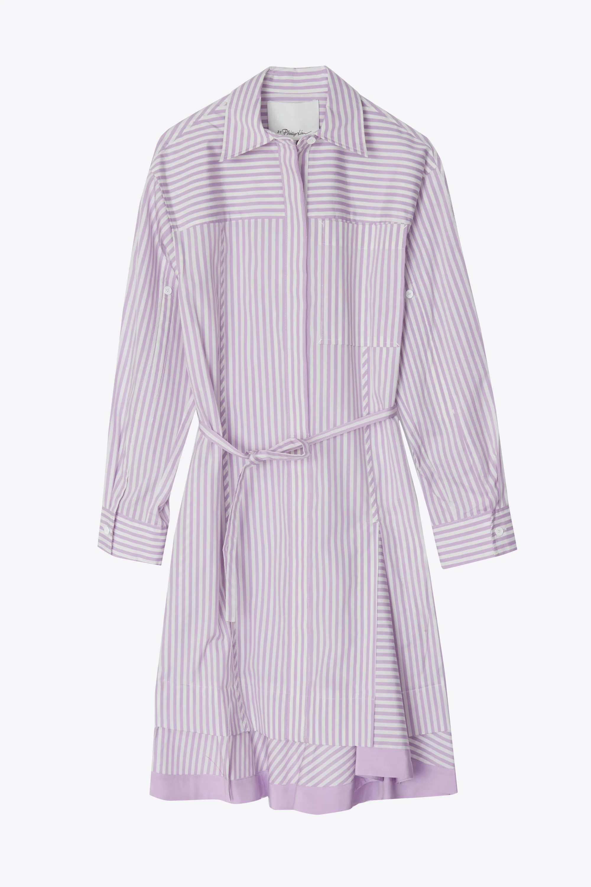 Stripe Shirt with Cascade Sleeves
